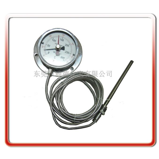 温度计厂家直销双针记忆软管温度计温度表化工机械压力式温度计