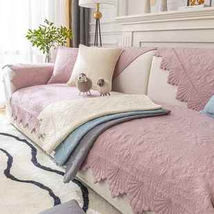 纯棉沙发垫约四季防滑通用布艺简套罩粉色园简田夏约季F965SJTH20