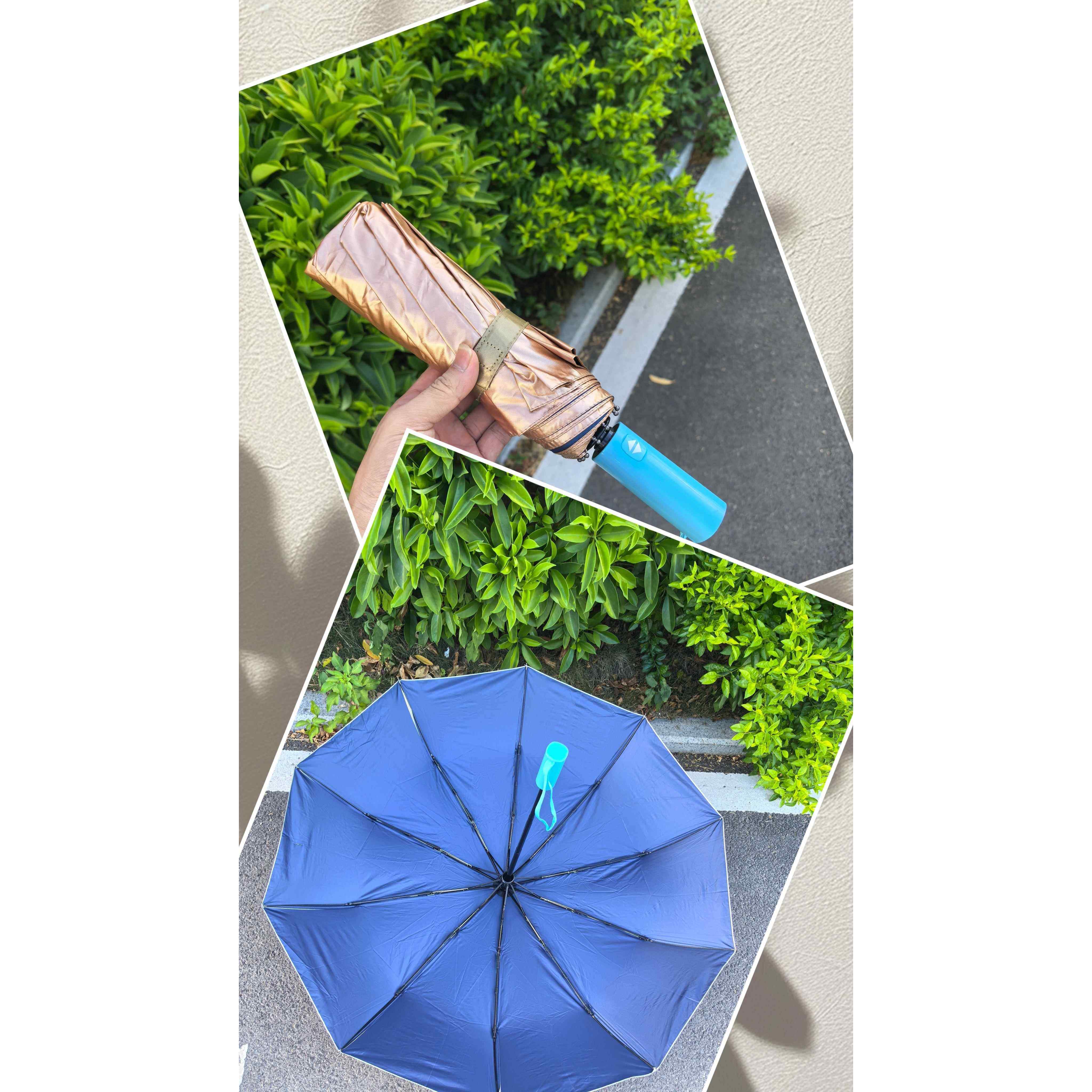 新款便宜出1雨0骨加抗成人商务钛金晴伞风 简约素固色男女通用遮