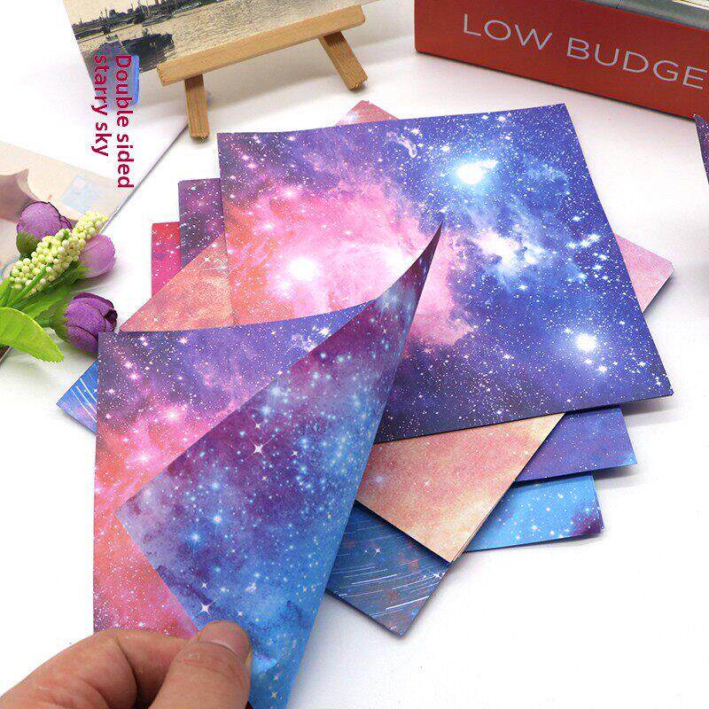 包邮双面星空折纸正方形印花手工折纸 儿童益智千纸鹤折纸15厘米