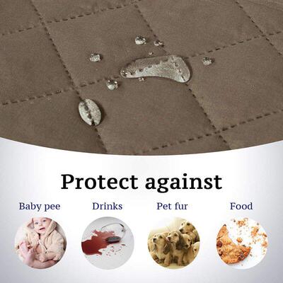 Capa de sofa cover ecido xadrez impermeável anti-deslizamen