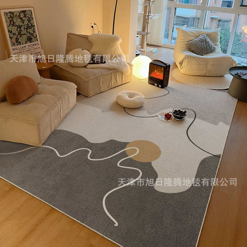 北欧ins地毯地垫客厅沙发茶几圈绒地毯防滑耐磨卧室房间地毯满铺