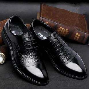 正品皮商男士西装皮鞋男款真务正装小码36男鞋37比德鞋45英伦46大