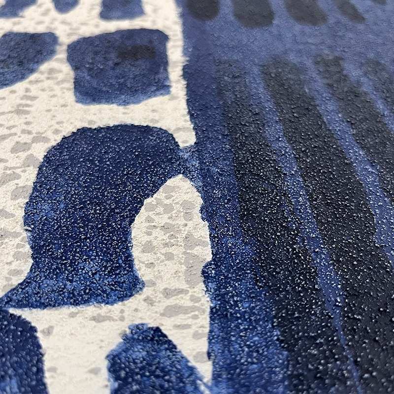 北欧玄关油画艺术手绘现代客厅简约抽象蓝装饰画挂画克莱因立体壁