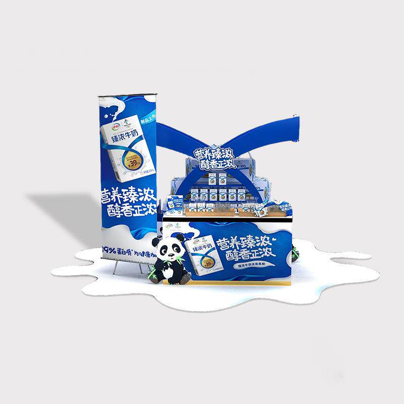 创意广告堆头制作超市卖场促销日用品厨具纸货架组合式纸质地堆