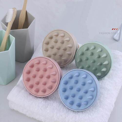 Silicone Shampoo Scalp Head Body Massager Comb Handheld Hair