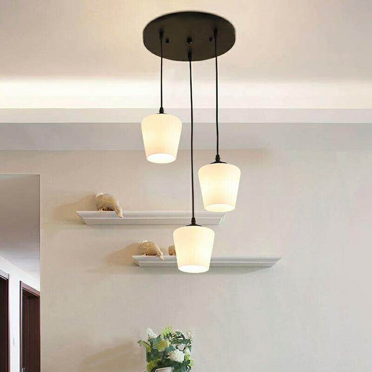 厂直，简约时尚三头吊灯，楼梯，过道餐厅LED创意水晶吊灯