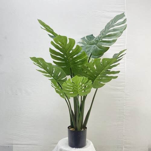 龟背竹手感龟背绿植 室内客厅装饰绿植龟背盆栽 人造龟背树