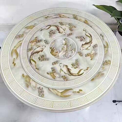 .米不锈钢折叠餐厅桌彩色xx100203家用桌人桌面饭店圆-收纳可折叠