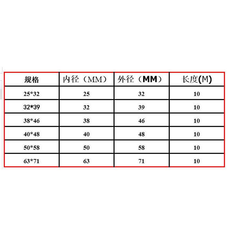 内径50MM*外径58MM家用吸尘器专用软管波纹管吸尘风管长度10米1件
