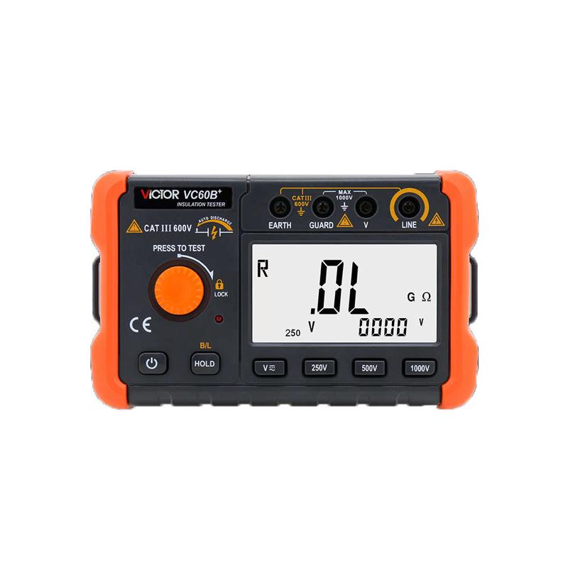 胜利VC60B+ 绝缘电阻测试仪 数字兆欧表 250V/500V1000V绝缘摇表