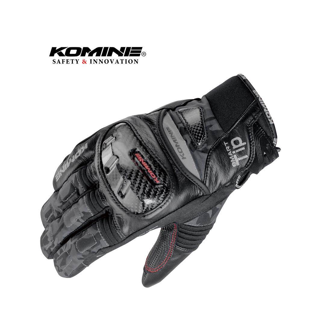 KOMINE 摩托车骑士手套短款全包手套冬季保暖防风骑行全指GK-819