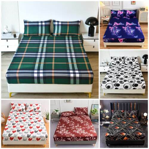 soft single bed sheets fitted sheet pillow cases cover 床笠
