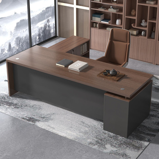 老板桌办公桌椅组合办公室简约现代单人经理桌轻奢书桌台式电脑桌