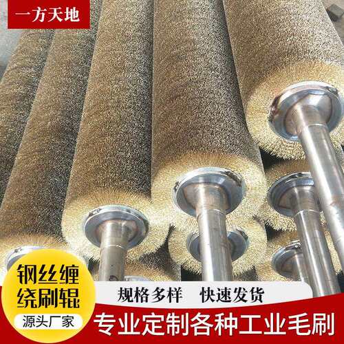源头厂家不锈钢丝除锈毛刷辊尼龙清扫除尘刷辊机械抛光去毛刺滚刷