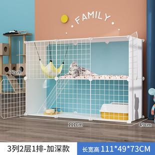 正品 猫不占地猫定笼子屋家用结实一体猫别墅自带猫砂猫盆制猫柜两