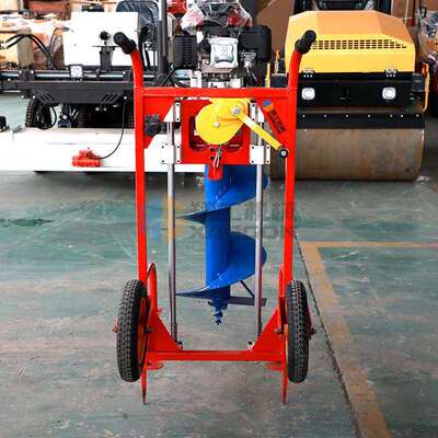 植树造林大型果园种植机 轮式螺旋种树挖坑机 栽树用汽油地钻厂家