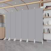 白色纯色屏风隔断客厅遮挡美容院背景墙现代折叠移动折屏简约
