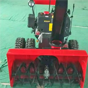 滚刷式 抛雪机防扬轮胎双链条扫雪机防滑滑282型雪机手推汽油清雪
