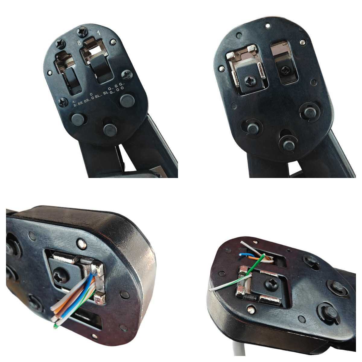 穿孔通孔压钳钳类钳rj45工具五金接水晶网线手动钳子剥线头