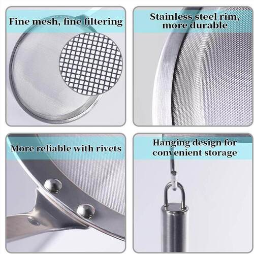 Fine Mesh Skimmer Spoon Hot Pot Fat Strainer Oil Filter