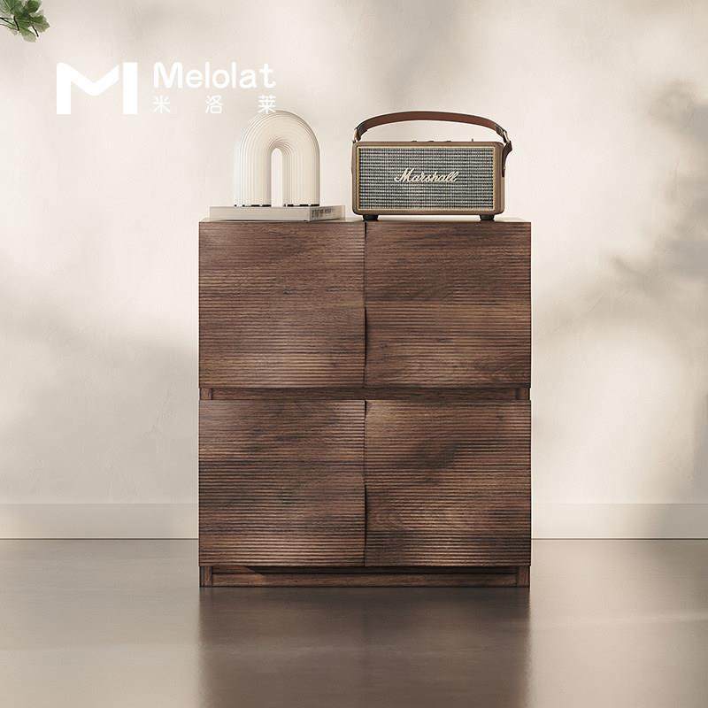 Melolat意式极简床头柜复古涟漪柜胡桃木餐边柜诧寂家用电视柜,住宅家具,床头柜,淘宝优惠券,粉丝福利购,淘宝优惠卷