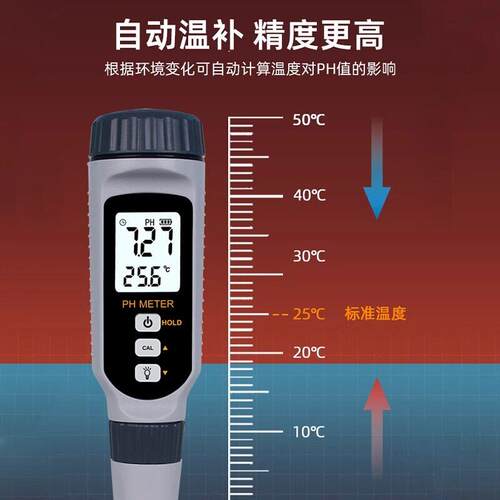 HP测试笔可携式酸碱度测仪试高精度工pH业计鱼缸水族pH检测器