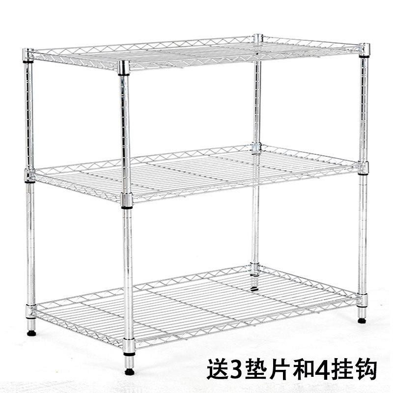 厨房置物架落地多层收纳层架三层微波炉烤箱架放锅蔬菜架子储物货