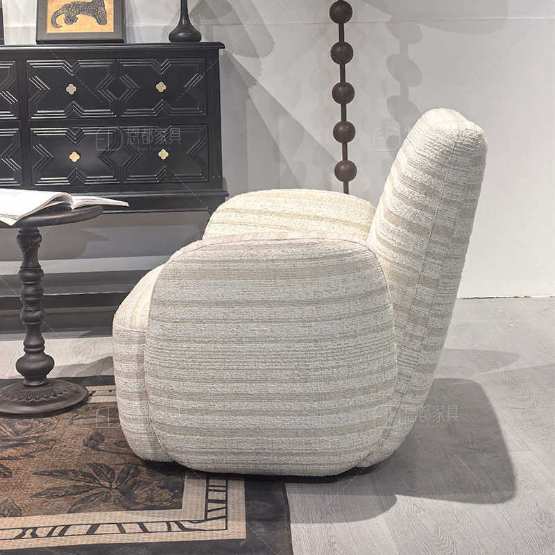 中古风贝拉椅带脚踏可旋转单人休闲椅懒人沙发家用设计师款靠背椅,住宅家具,沙发椅,淘宝优惠券,粉丝福利购,淘宝优惠卷