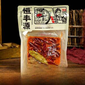 恒丰源火锅底料500g手工全型牛油火锅底料家庭自助火锅烧菜调味料