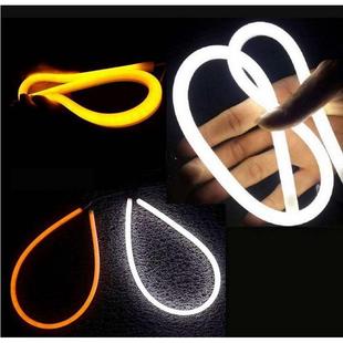 汽车led泪眼灯导光条85CM60CM45cm单色硅胶条日行灯软胶灯30cm