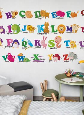 旅康CH27004AB小动物字母表3幼儿园卧室房间儿童启蒙认知早教贴纸