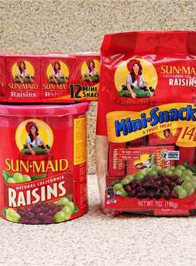 美国加州无籽葡萄干阳光少女提子干SUN MAID CALIFORNIA RAISINS