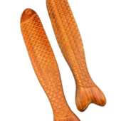 红木鱼板太极板全身按摩板背部腹部按摩实木棒推肚子美容院