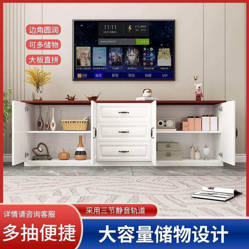 实木电视柜简约现代落地柜组合储物柜客厅高柜卧室矮柜阳台柜