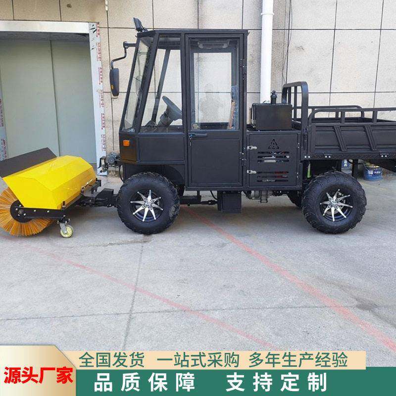 全封闭暖风四驱扫雪机 四轮双缸发动机驾驶式除雪车 座驾式扫雪机