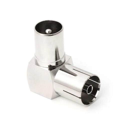 90° Aerial Cable Adapter RF Coaxial F Female to Male Plug