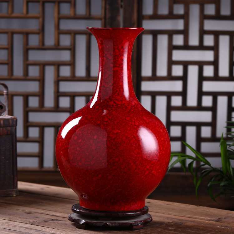 花瓶批发现代陶瓷摆件陶瓷家居装饰 花瓶工艺品景德镇摆设色釉颜