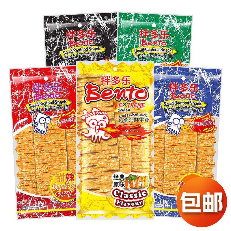 Bento鱿鱼片超辣手撕即食鱿鱼干休闲食品零食小吃