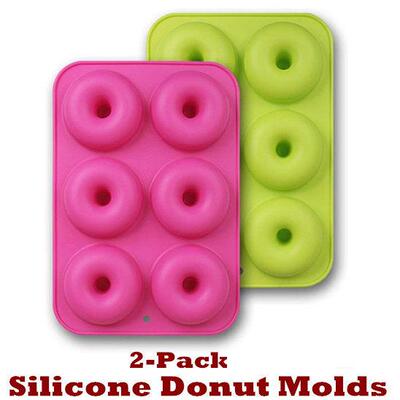 Silicone Donut Molds Pans Doughnut Baking Cake Biscuit Bagel