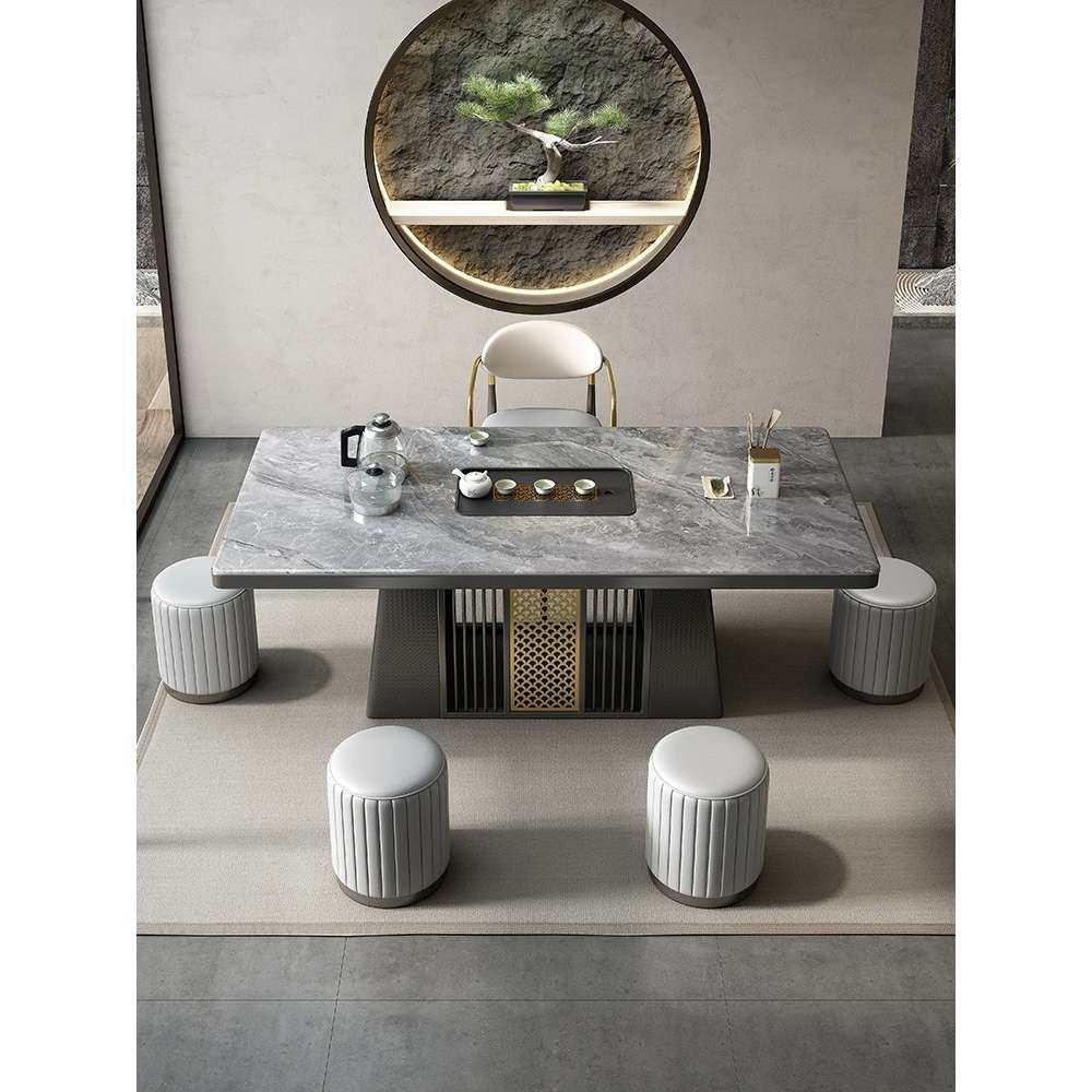 Y*现代简约轻奢岩板茶桌椅组合办公室家用阳台茶台泡茶桌烧水壶一,住宅家具,家用茶台/茶桌,淘宝优惠券,粉丝福利购,淘宝优惠卷