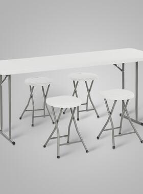 L7可折叠长条桌凳小F755T76H桌子餐桌外简易便携式户摆活动长方形