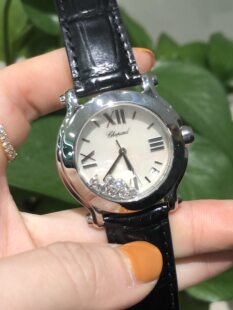 98新萧邦快乐七钻系列36mm石英手表女士腕表正品278475-3001