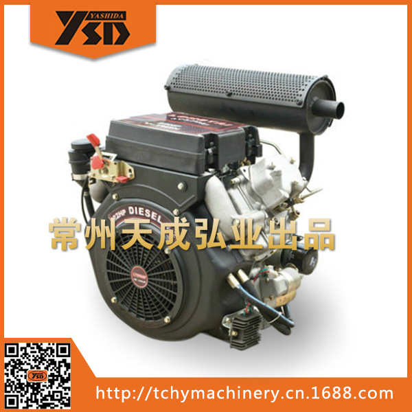 25马力 风冷双缸柴油机 2V90