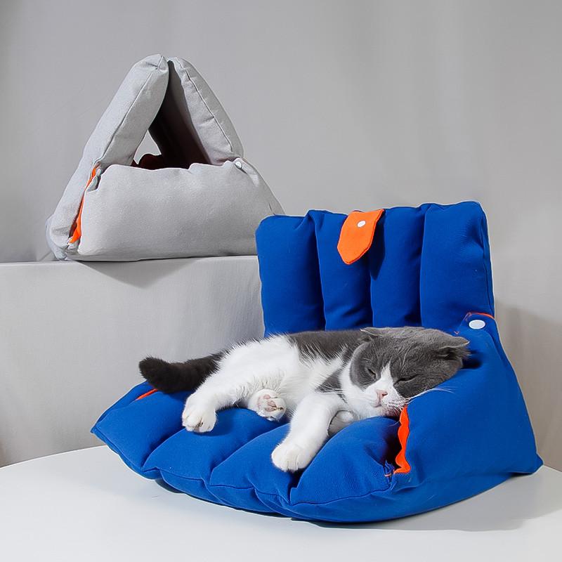 三角沙发猫窝狗窝钻洞可组合可变形多用保暖秋冬小型犬宠物窝用品