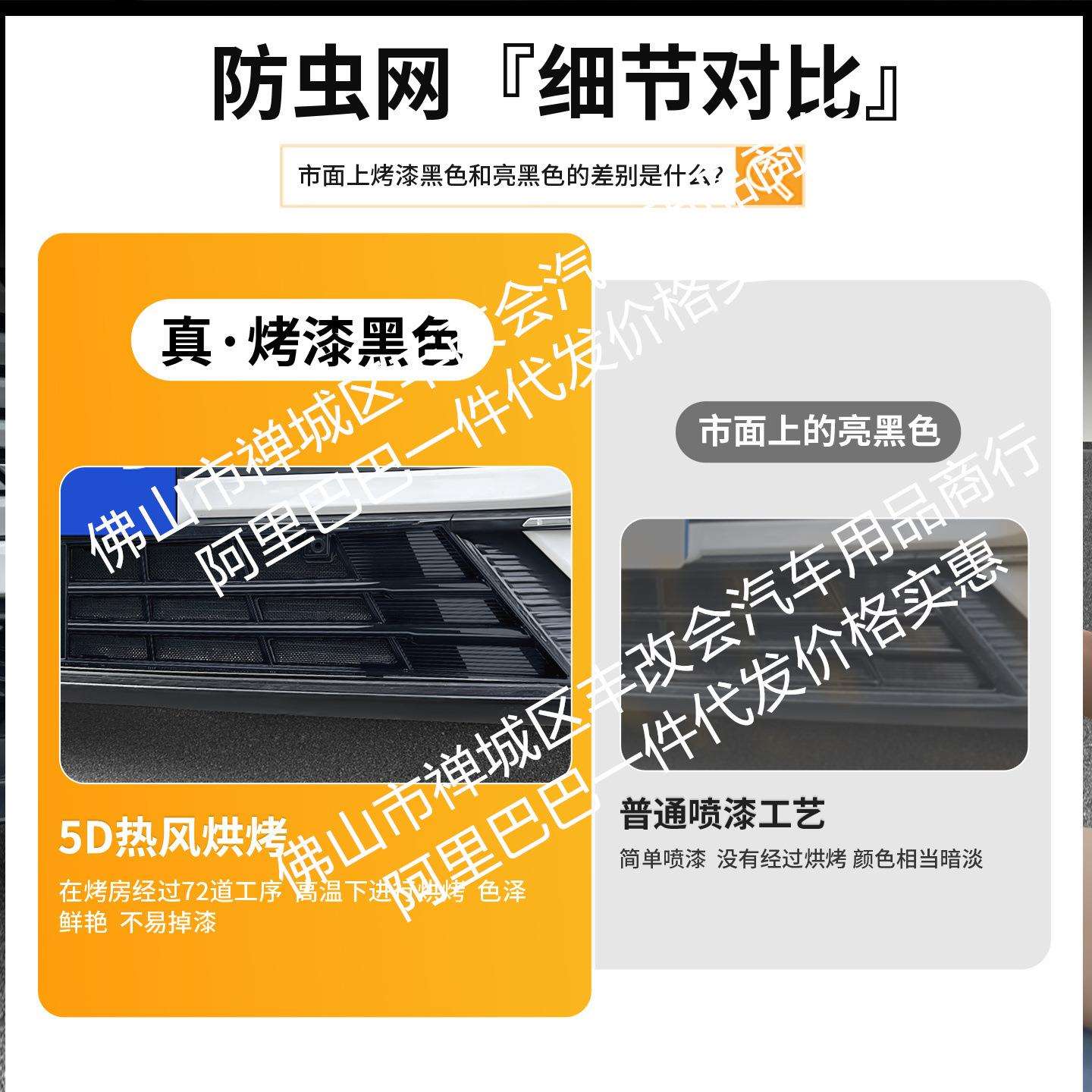 适用长安逸动第四代一体焊接汽车防虫网前脸中网专用改装装饰条配