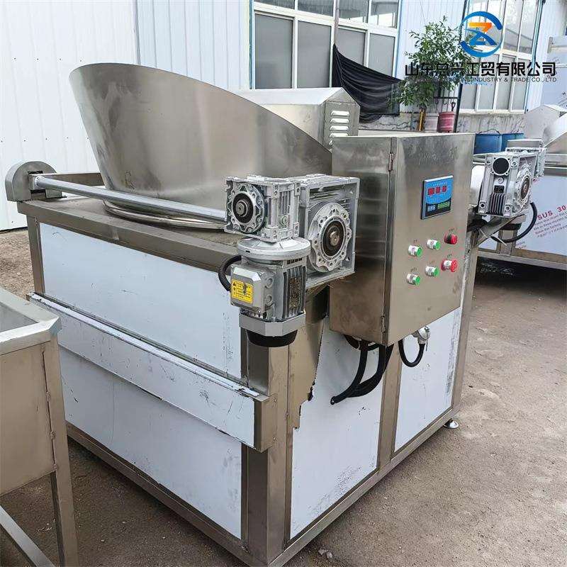 猫耳朵全自动油炸机 大型商用黄花鱼油炸机 虾仁电加热油炸设备