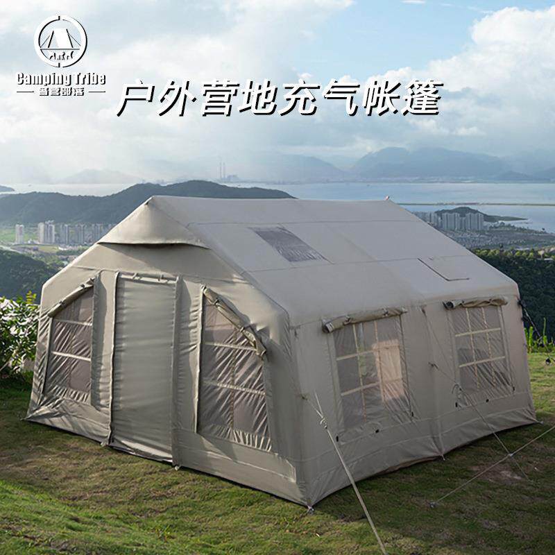 网红大型景区酒店充气帐篷户外加厚防暴雨屋脊速开营地野营