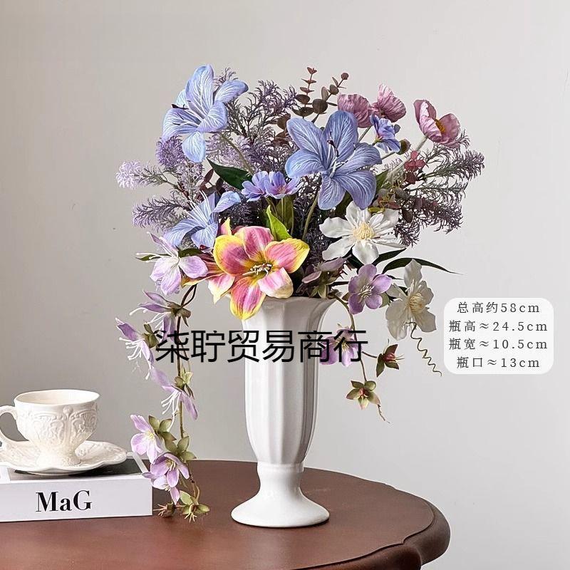 高端仿真假花束装饰高级造景场景布置拍照摆设轻奢桌面氛围感摆件