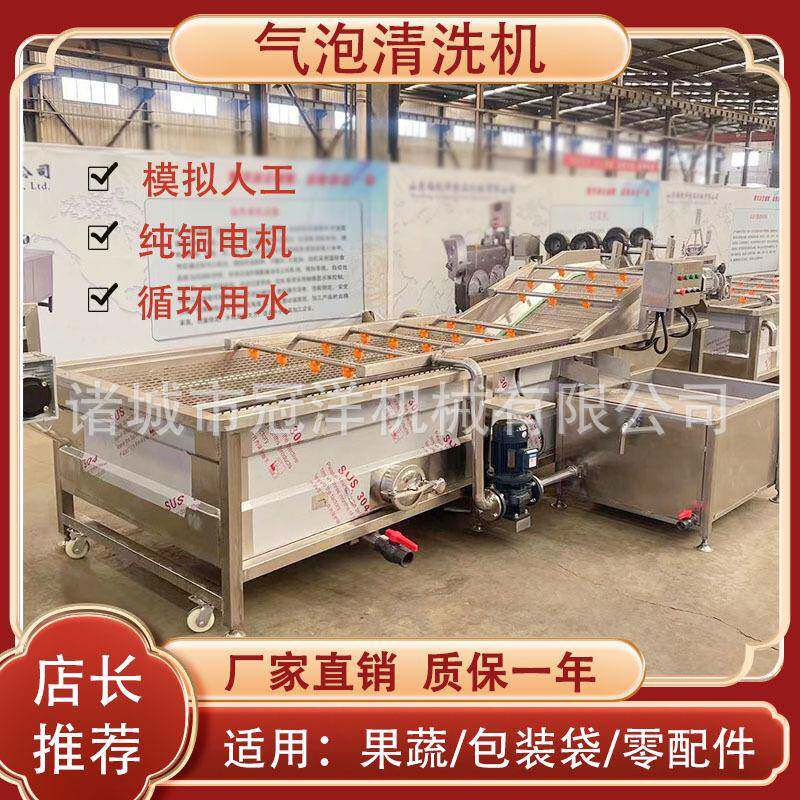 全自动气泡清洗机果蔬草莓豆角洗菜机酱腌菜咸鱼豆干清洗脱盐设备